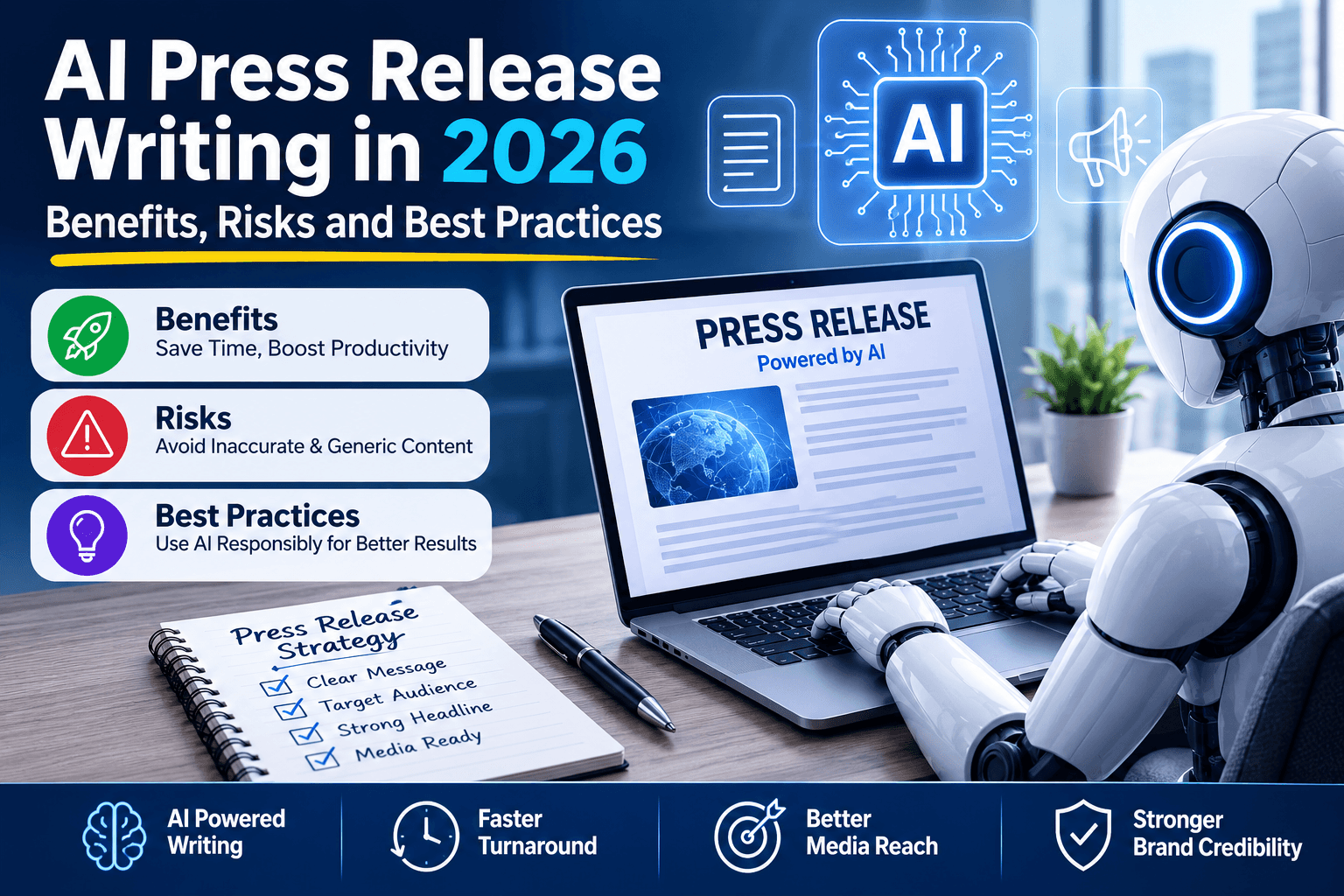 AI Press Release Writing in 2026: Benefits, Risks, and Best Practices