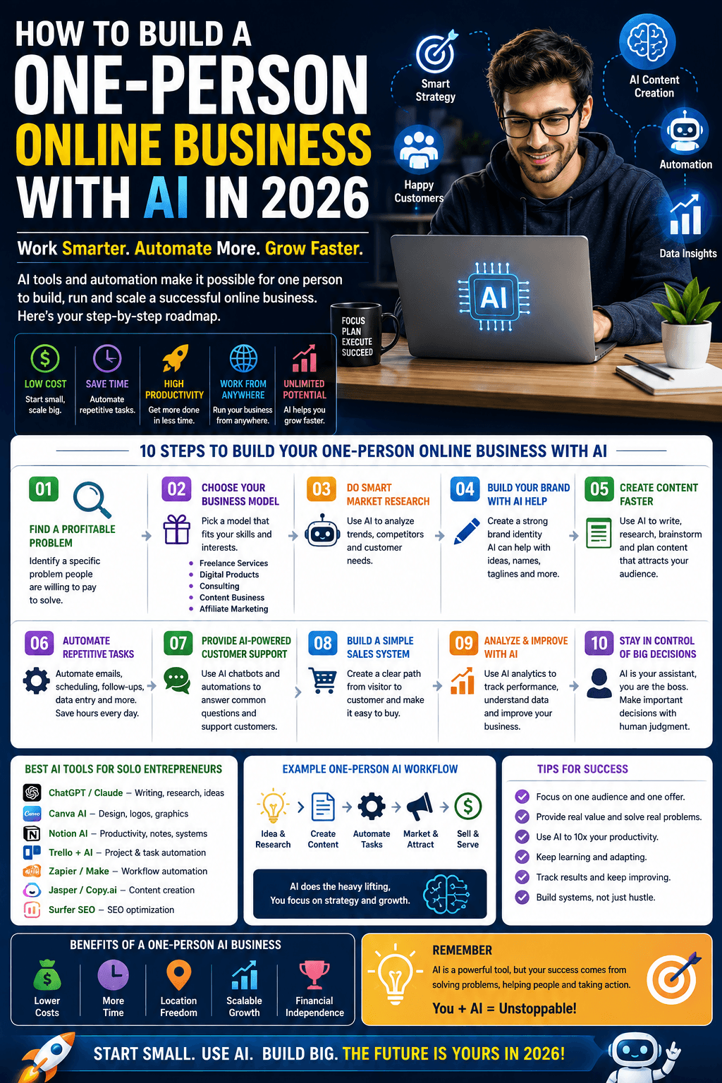 How to Build a One-Person Online Business With AI in 2026