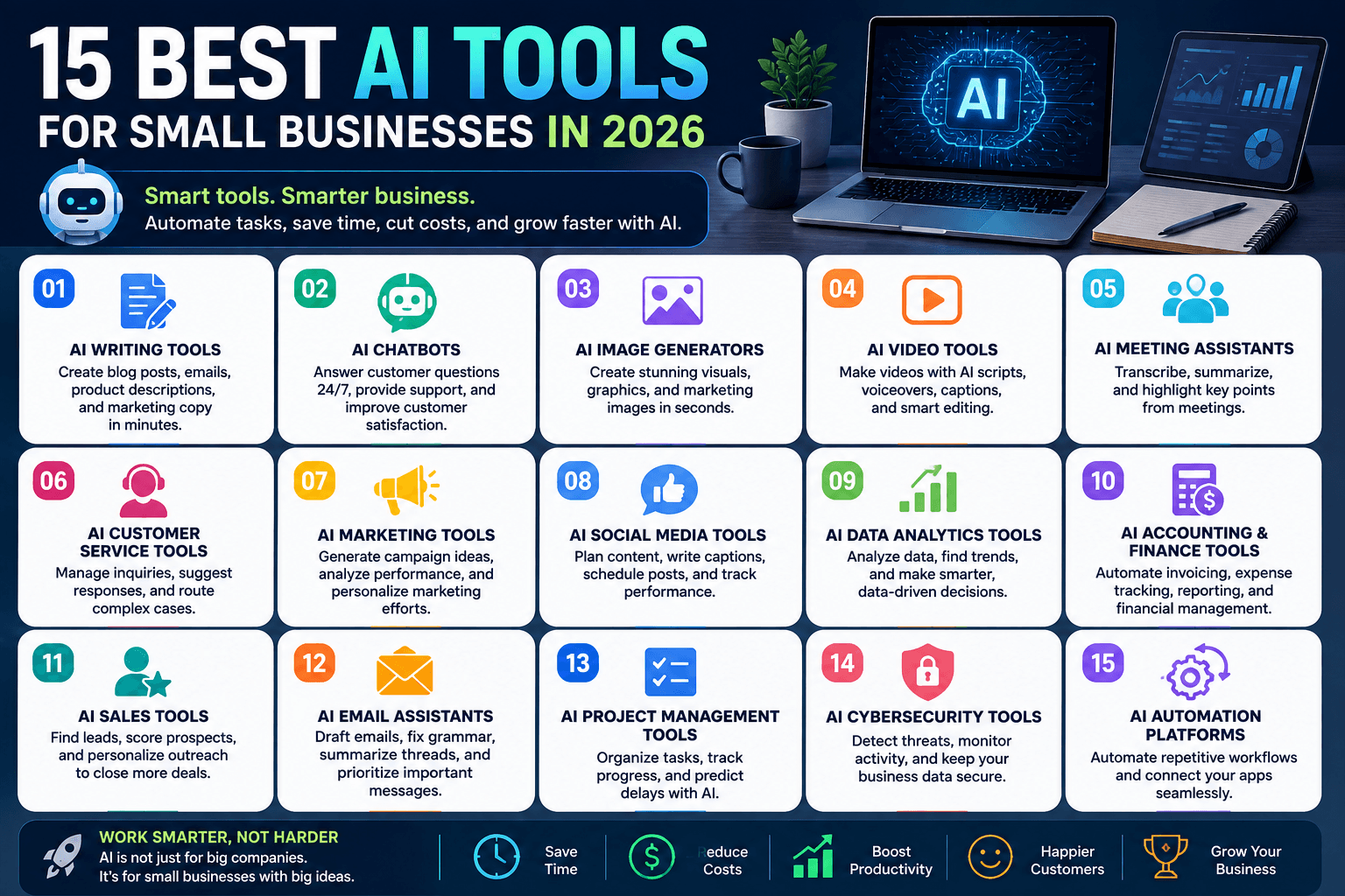 Best AI Tools for Small Businesses in 2026: 15 Tools You Should Try