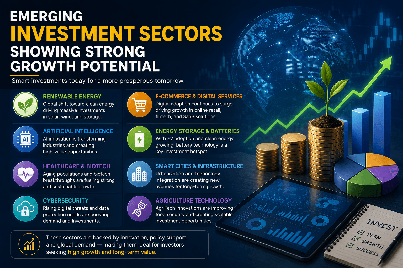 Emerging Investment Sectors Showing Strong Growth Potential